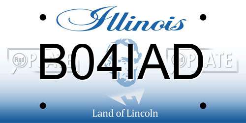 B04IAD Illinois License Plate