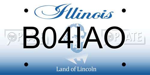 B04IAO Illinois License Plate