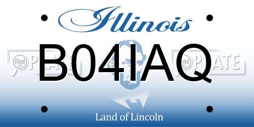 B04IAQ Illinois License Plate