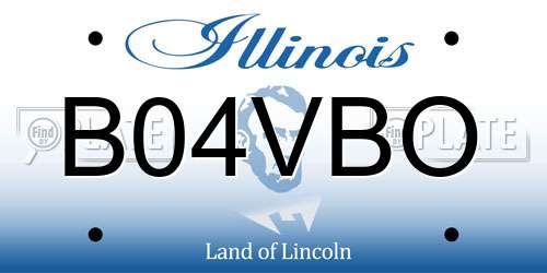 B04VBO Illinois License Plate