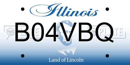 B04VBQ Illinois License Plate