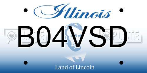 B04VSD Illinois License Plate