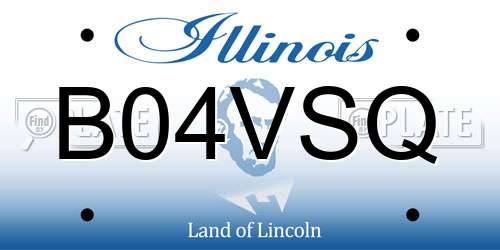 B04VSQ Illinois License Plate