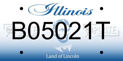 B05021T Illinois License Plate