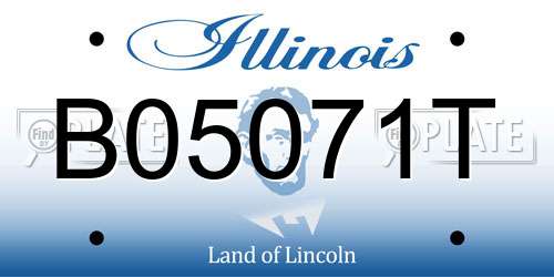 B05071T Illinois License Plate