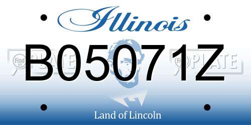 B05071Z Illinois License Plate