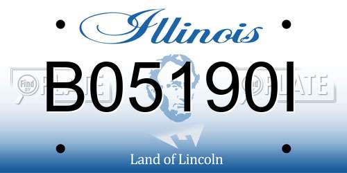 B05190I Illinois License Plate
