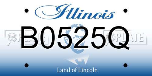 B0525Q Illinois License Plate