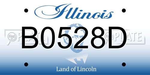 B0528D Illinois License Plate