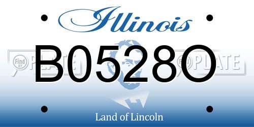 B0528O Illinois License Plate