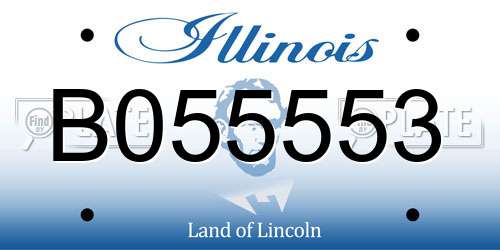B055553 Illinois License Plate