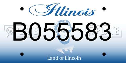 B055583 Illinois License Plate