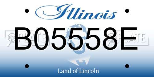 B05558E Illinois License Plate