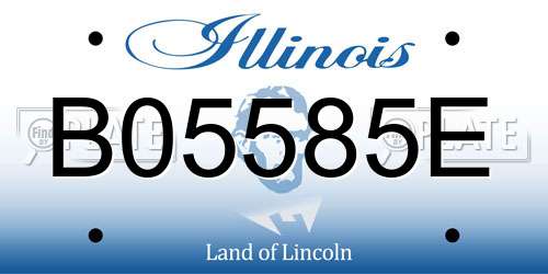 B05585E Illinois License Plate