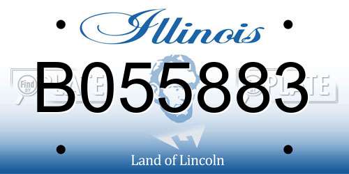 B055883 Illinois License Plate