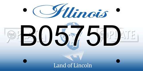 B0575D Illinois License Plate