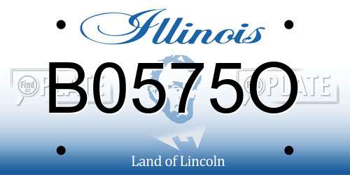 B0575O Illinois License Plate