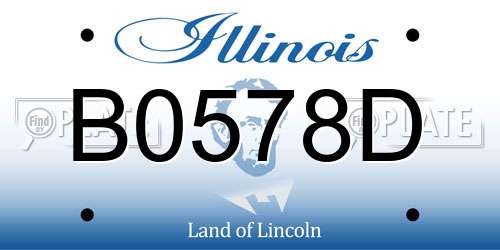B0578D Illinois License Plate