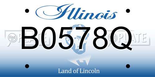 B0578Q Illinois License Plate