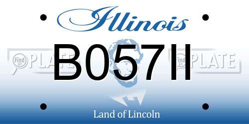B057II Illinois License Plate