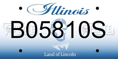 B05810S Illinois License Plate