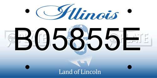 B05855E Illinois License Plate