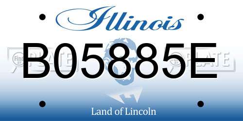 B05885E Illinois License Plate