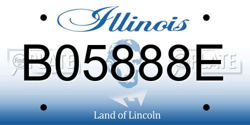 B05888E Illinois License Plate