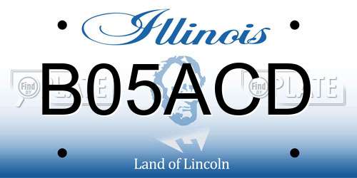 B05ACD Illinois License Plate