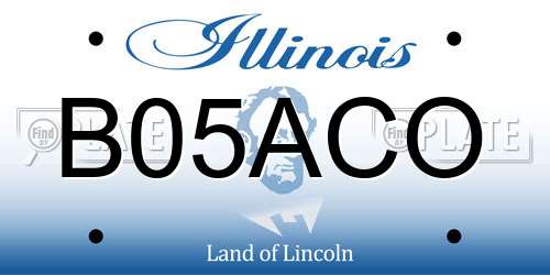 B05ACO Illinois License Plate