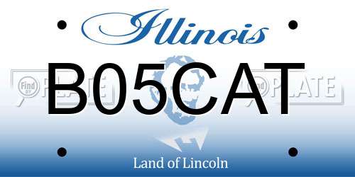 B05CAT Illinois License Plate