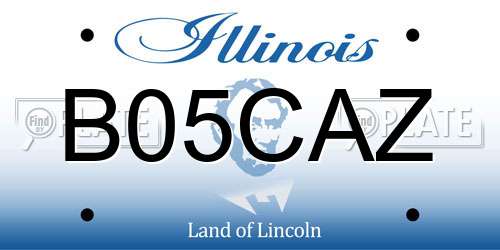 B05CAZ Illinois License Plate