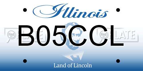 B05CCL Illinois License Plate