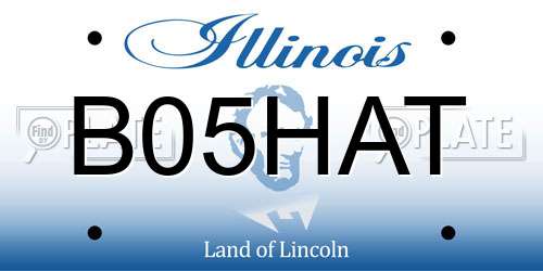 B05HAT Illinois License Plate