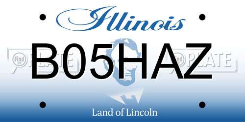 B05HAZ Illinois License Plate