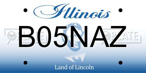 B05NAZ Illinois License Plate