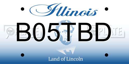 B05TBD Illinois License Plate