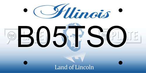 B05TSO Illinois License Plate
