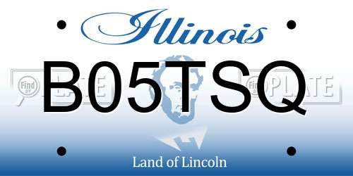 B05TSQ Illinois License Plate