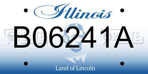 B06241A Illinois License Plate