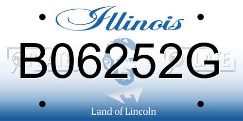 B06252G Illinois License Plate