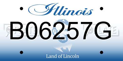 B06257G Illinois License Plate