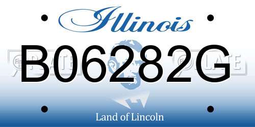 B06282G Illinois License Plate