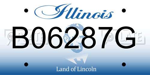 B06287G Illinois License Plate