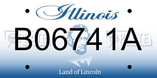 B06741A Illinois License Plate
