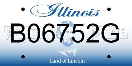 B06752G Illinois License Plate