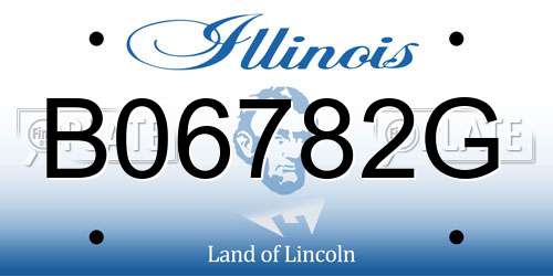 B06782G Illinois License Plate