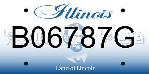 B06787G Illinois License Plate