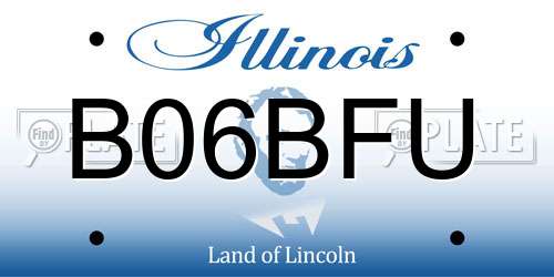 B06BFU Illinois License Plate