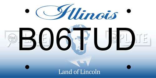 B06TUD Illinois License Plate